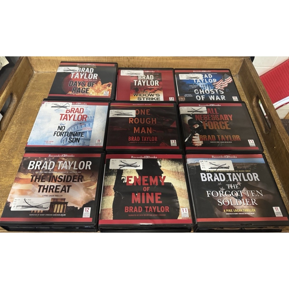 Lot of 9 Brad Taylor Audiobooks CD Sets Ghost of War Days of Rage Enemy of Mine